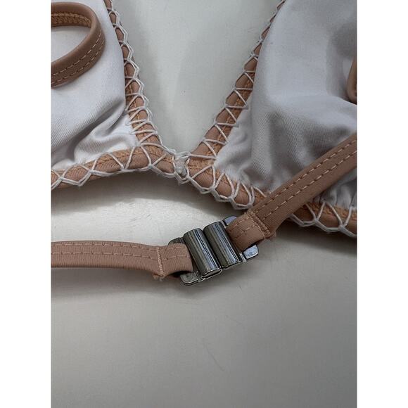 Womens Cupshe Bay of Angles White Crochet Bikini Swim Top - Picture 7 of 7